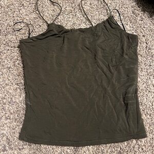 Fashion Nova Dark Green Camisole Top